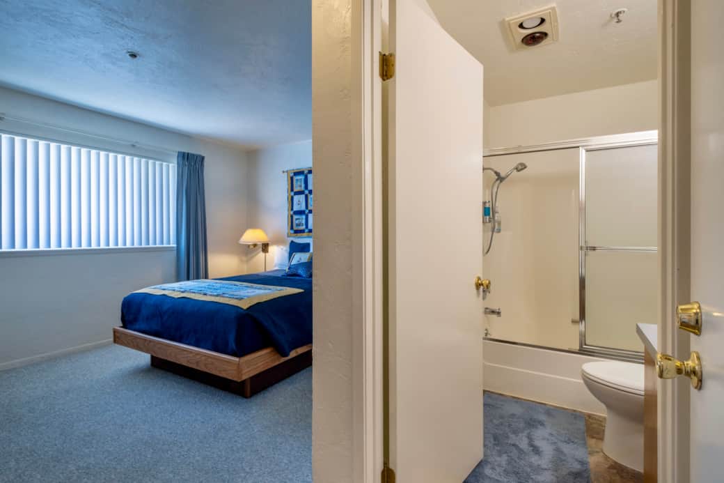 Master bathroom next to the bedroom.
