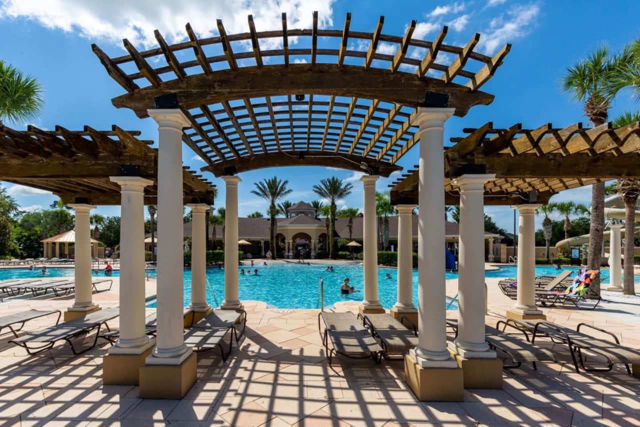 Pergola by the resort pool
