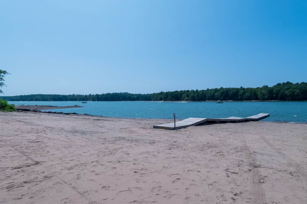 Private dock exclusively for your use. Boat rentals available from the marina.