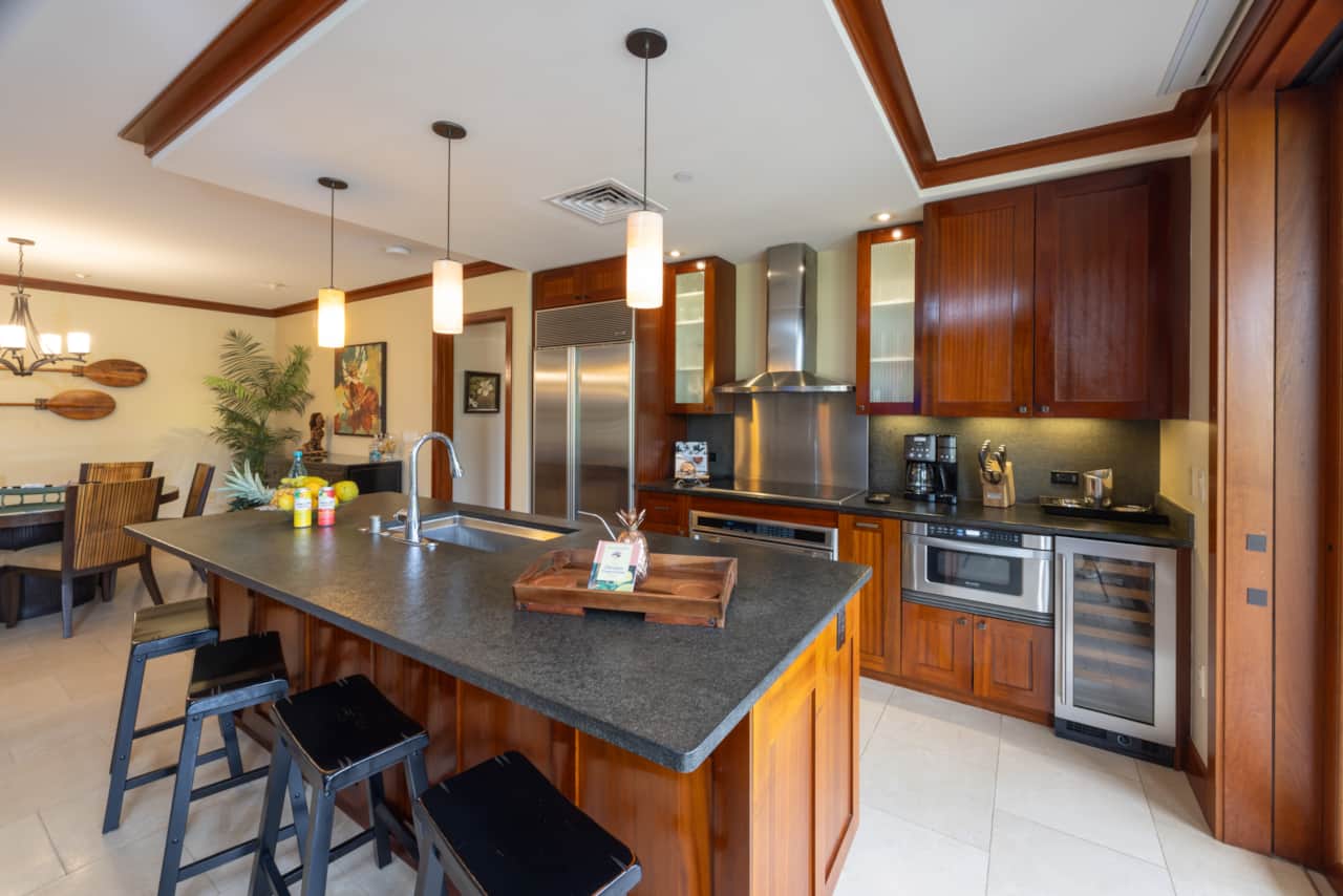 Living room and kitchen