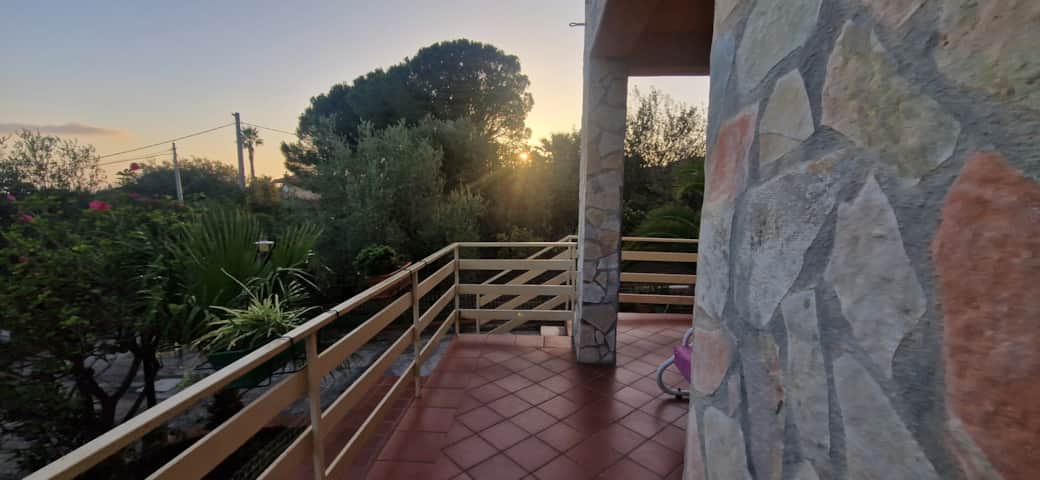 Terrasse au lever du soleil
