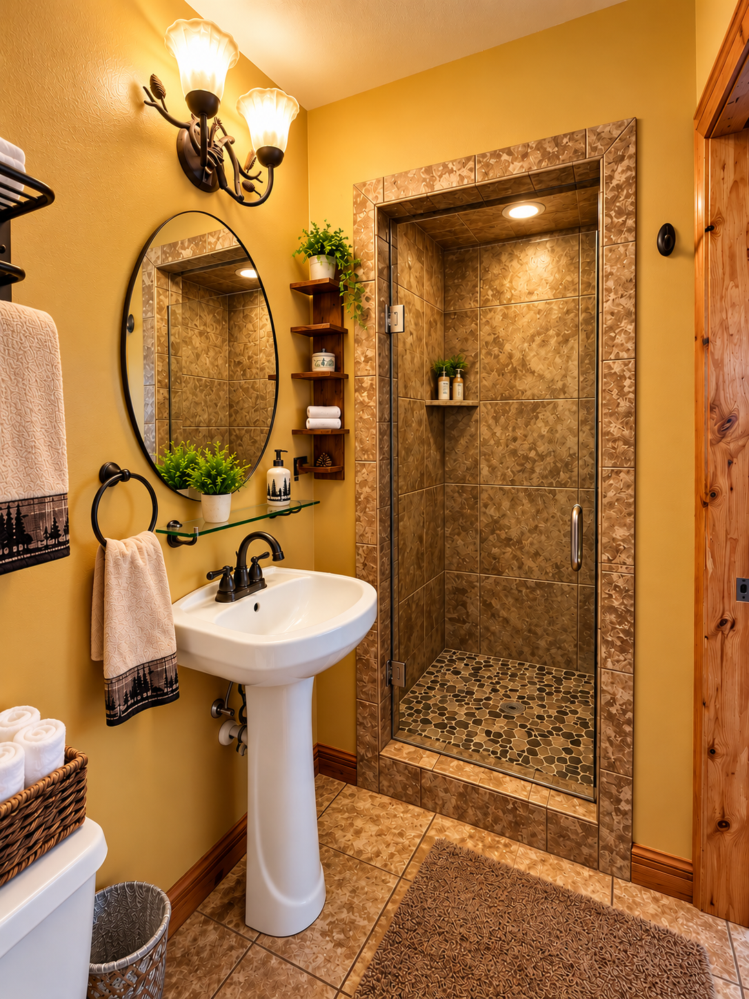 Rustic Cabin Bathroom Retreat