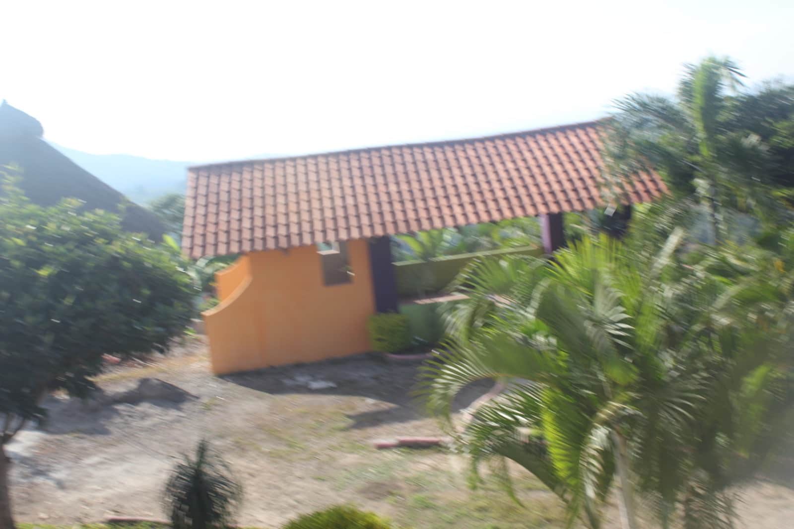 La Casa Chilam with its tile roof in the early days of Cerrito Encantado