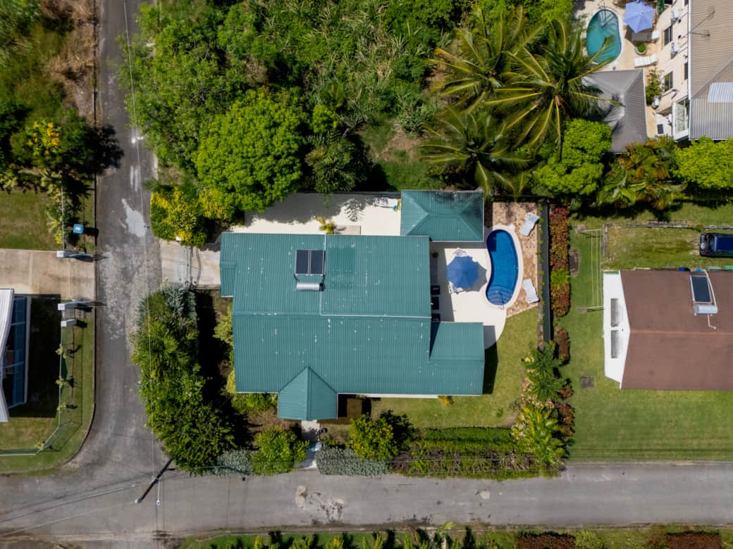 Aerial of house
