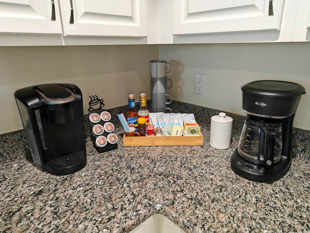 Coffee, tea, hot chocolate bar