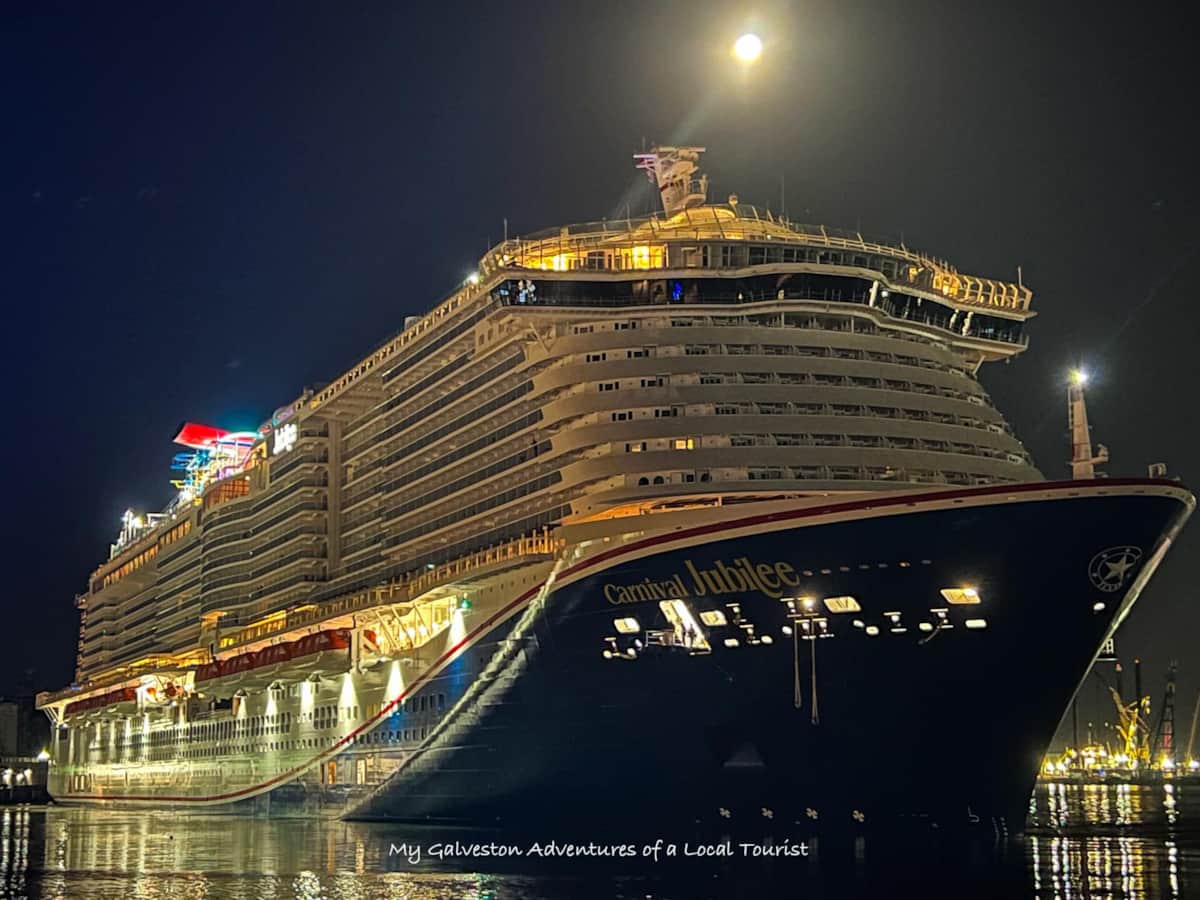 Cruise ship departing from the Port of Galveston, Texas