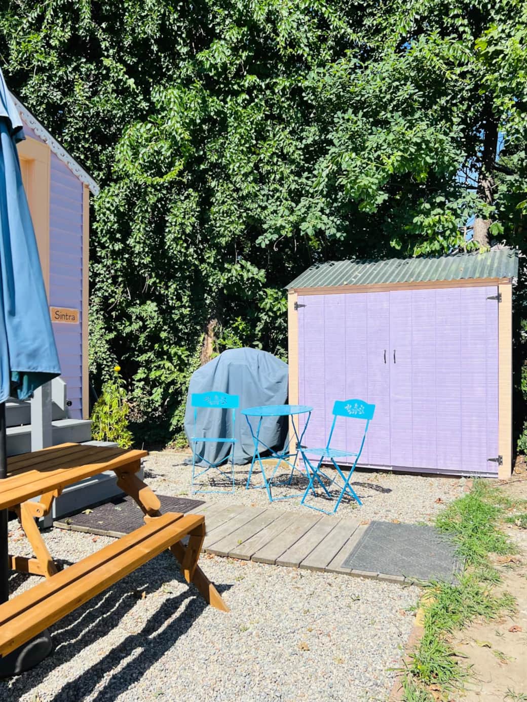 Beach wagon, beach chairs and umbrella Beach wagon, beach chairs and umbrella