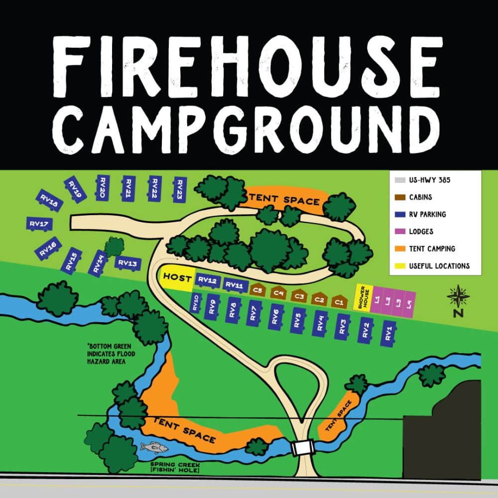 Firehouse Campground Map