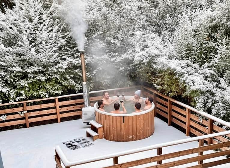 Bain nordique au feu de bois &agrave; Valmorel