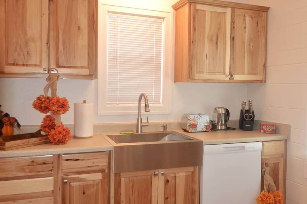 New hickory cabinets and farm sink. This home features all the modern conveniences.