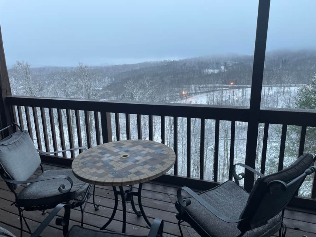 Winter private deck Winter private deck