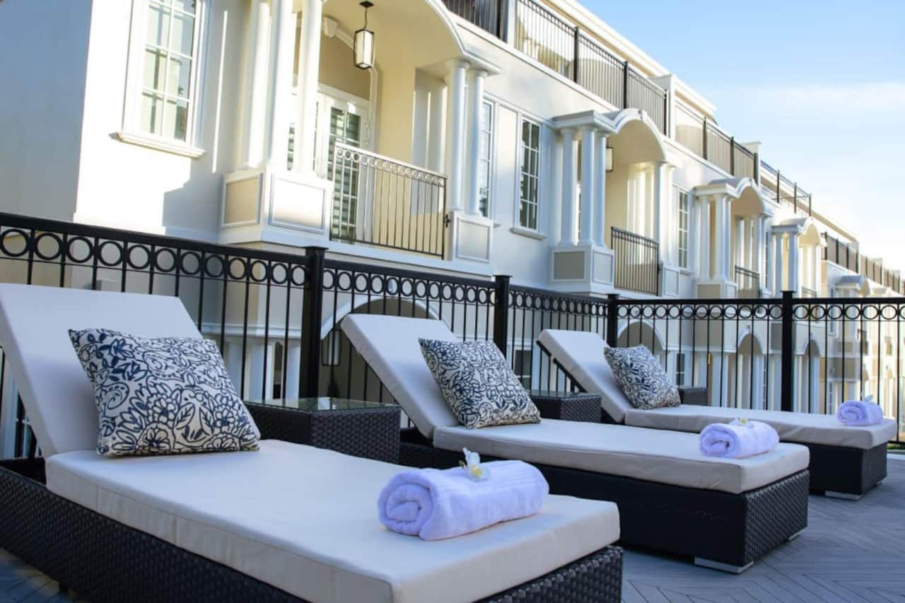 Unwind in luxury with our plush sunbeds—perfect for soaking up the sun
