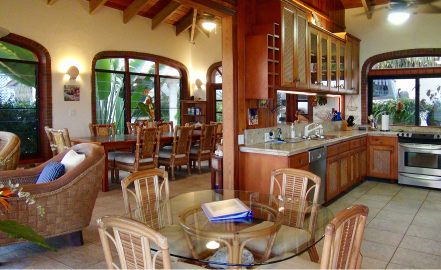 Main level kitchen and dining areas