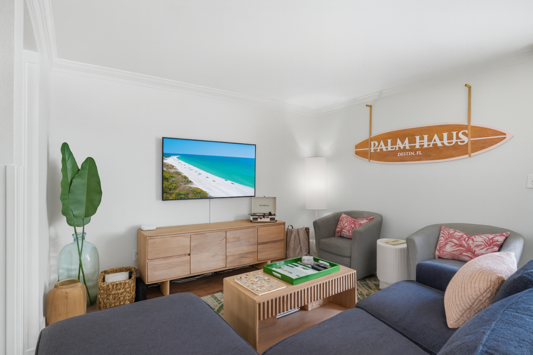 Palm Haus Destin Living Room TV