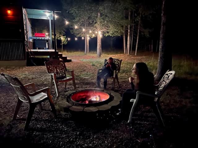 Roasting marshmallows at the campfire... Yum! Roasting marshmallows at the campfire... Yum!