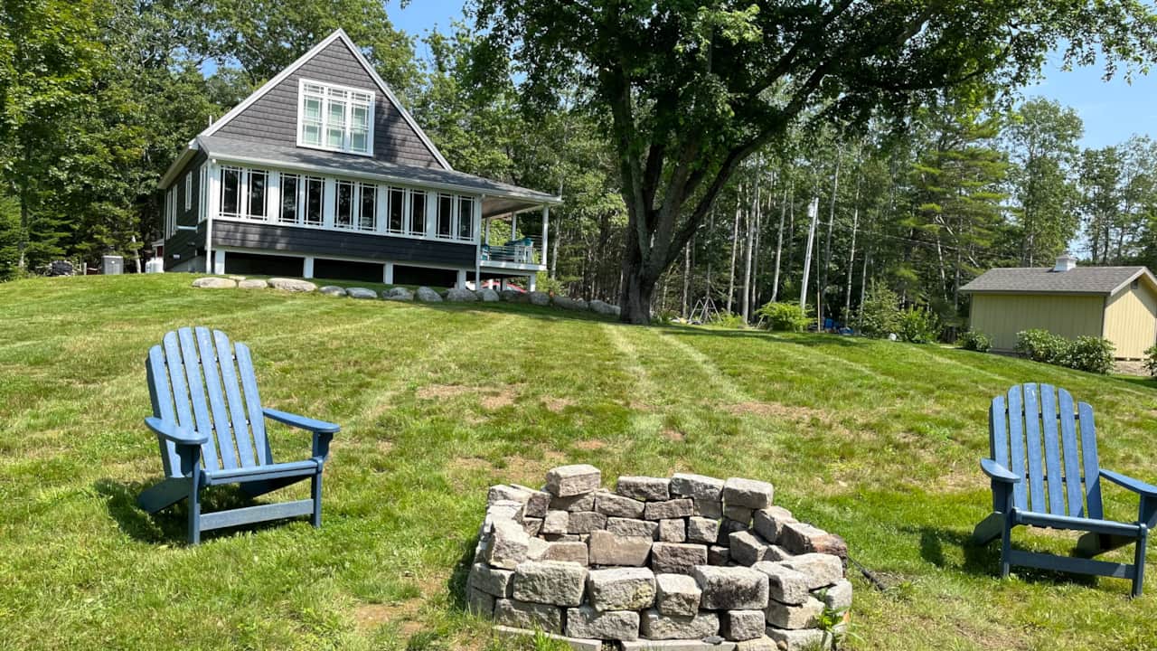 Camp Bagaduce_Firepit_Looking from stairs down to shore