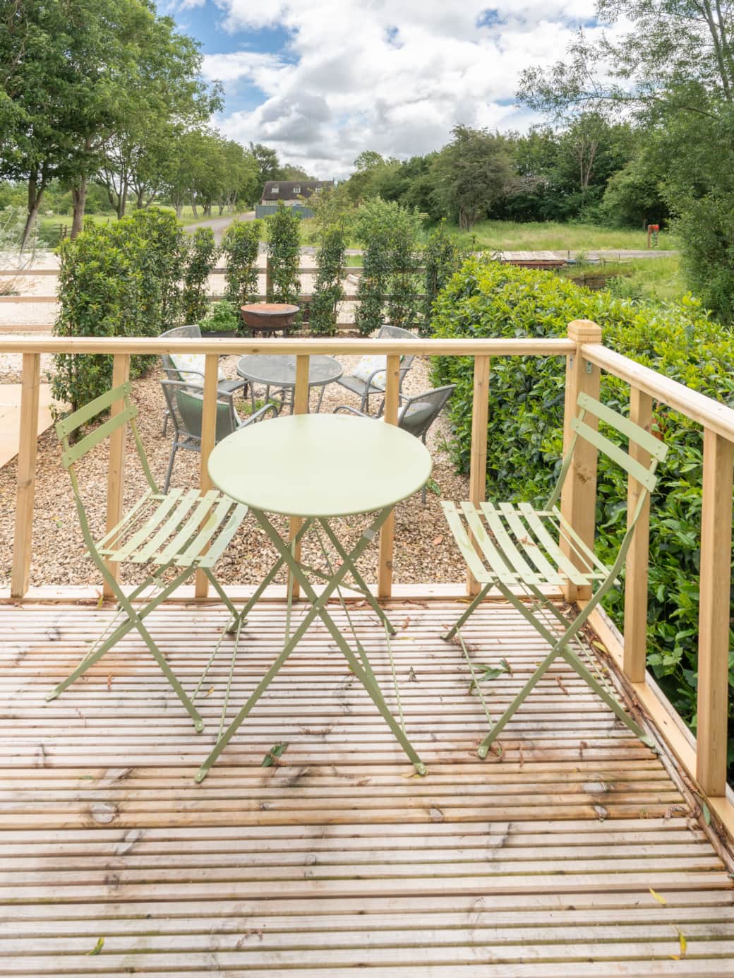 Relax outdoors with seating, BBQ and space to enjoy the fresh country air