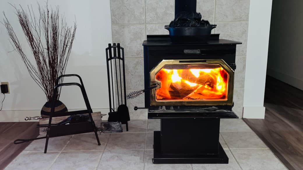Wood burning fireplace Wood burning fireplace
