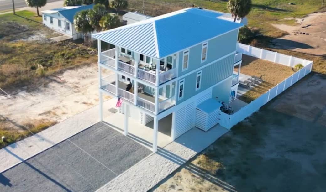 Front of house elevated