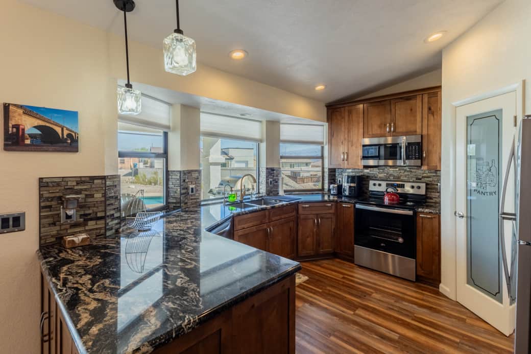 Kitchen with walkin pantry