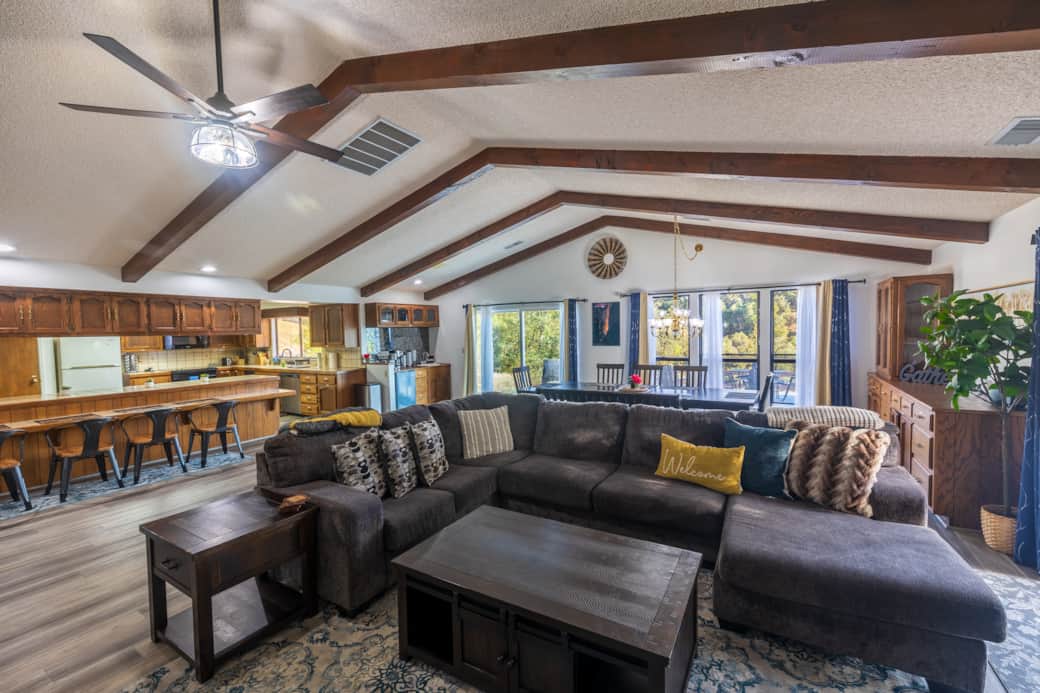 Large living and dining room Large living and dining room