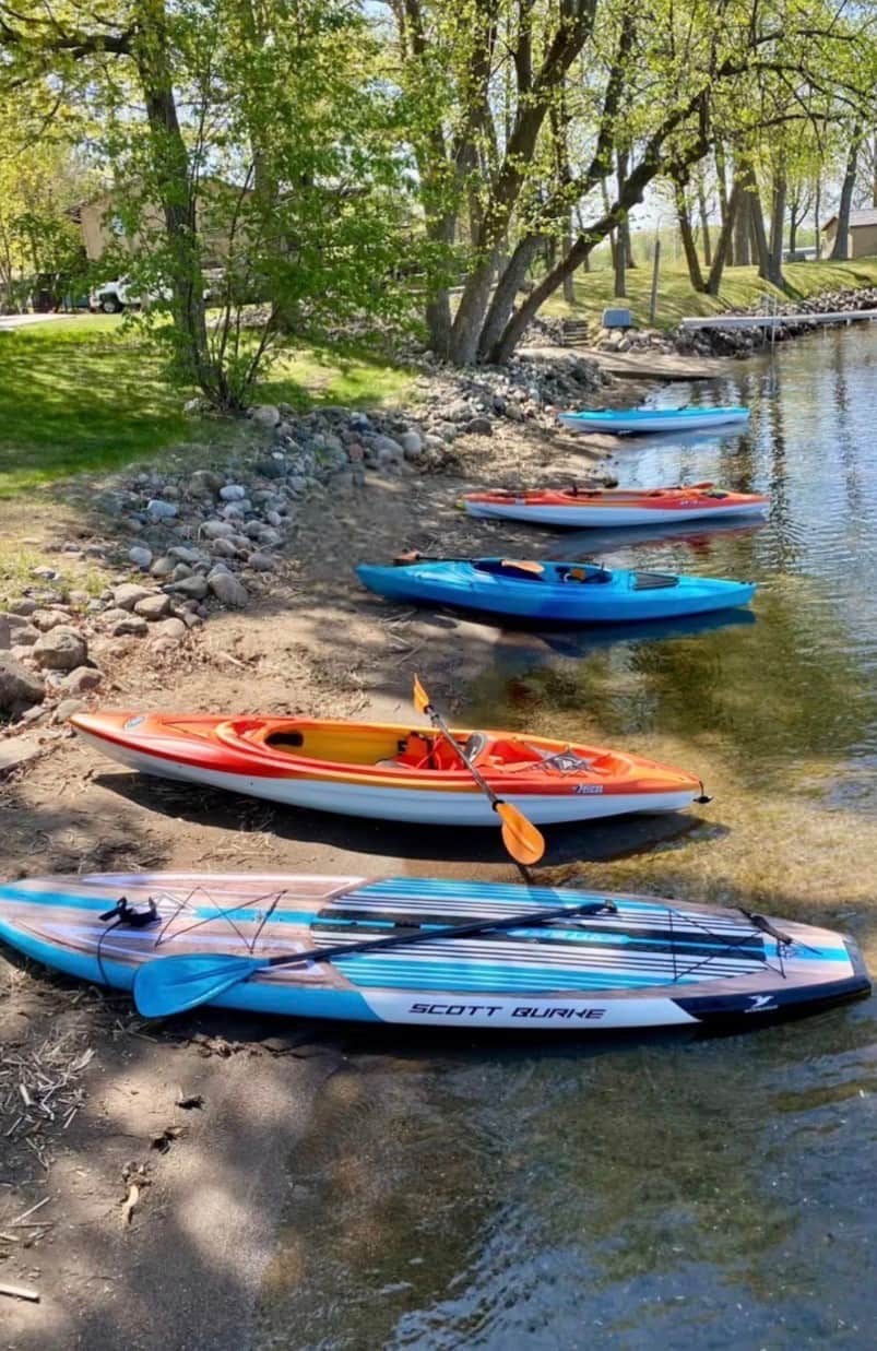 Kayak and beach