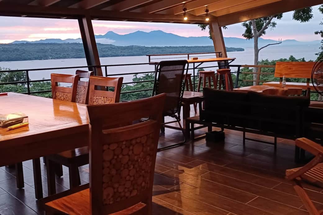 Spectacular views of the ocean, Talicud Island, and Mount Apo and beautiful Davao Gulf sunsets from the main veranda, dining and lounge area.  Just relax and watch the world go by! Spectacular views of the ocean, Talicud Island, and Mount Apo and beautiful Davao Gulf sunsets from the main veranda, dining and lounge area.  Just relax and watch the world go by!