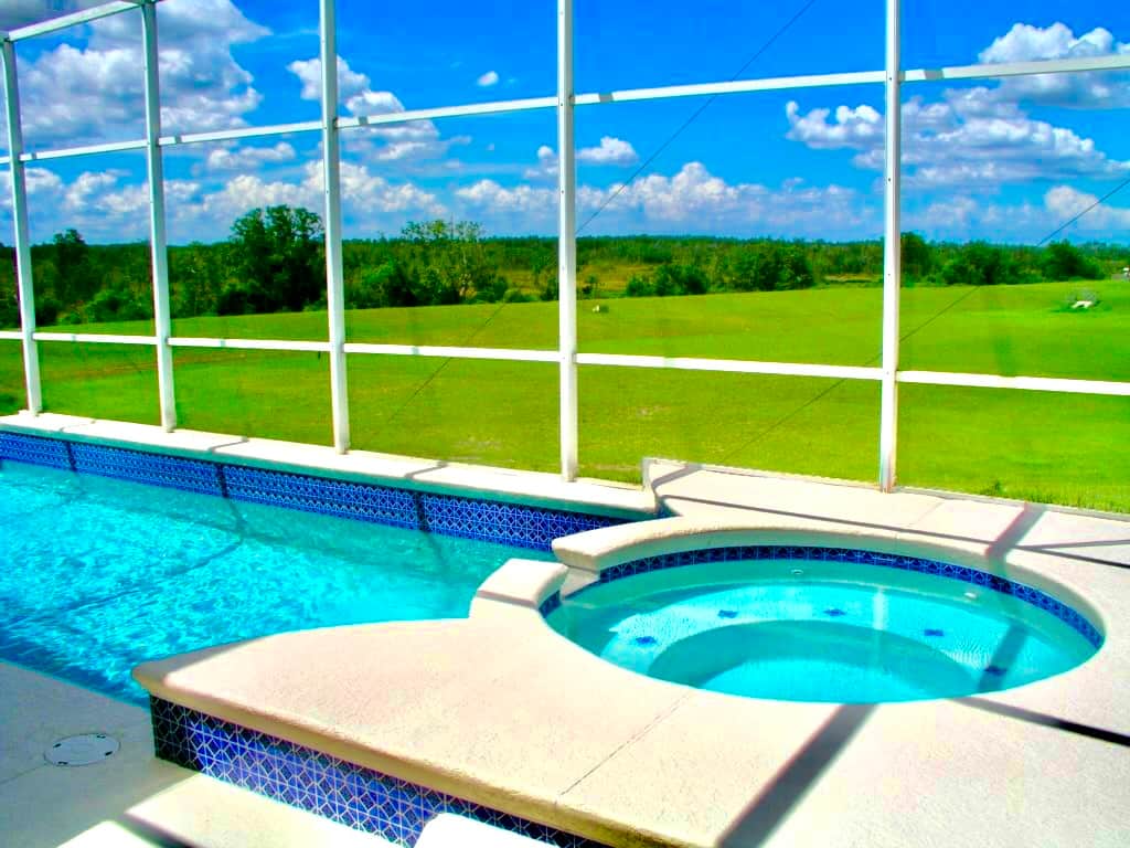 Your very private pool and spa