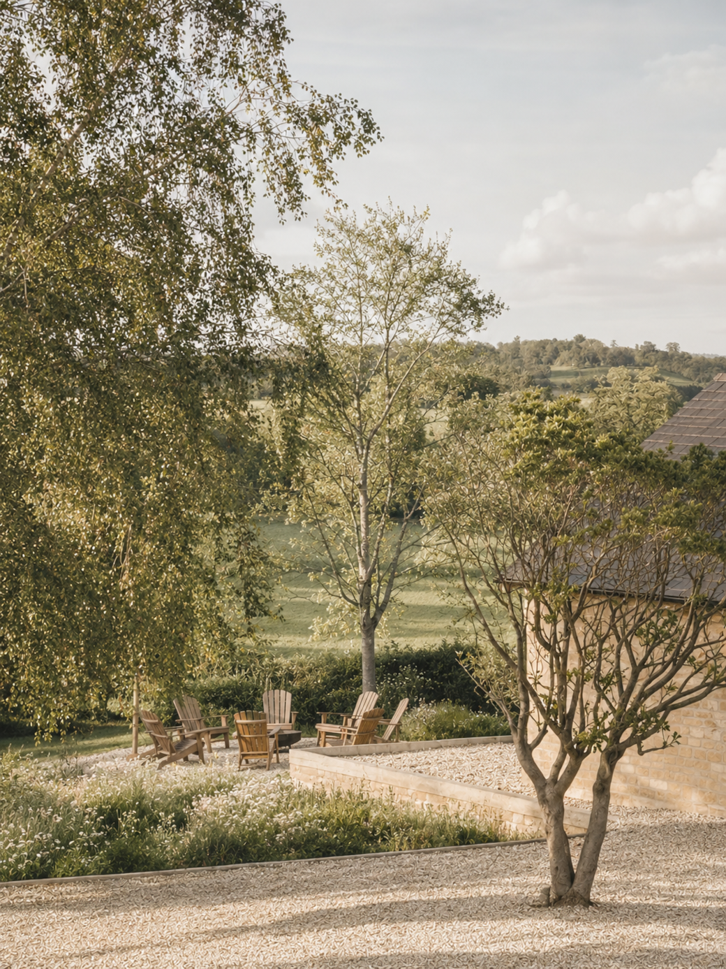 Trees and countryside around the Barn