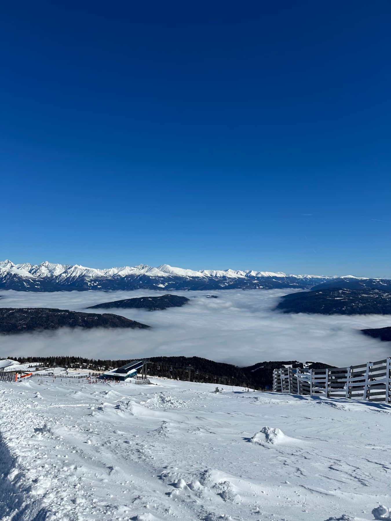 Snowy Lungau landscape in winter