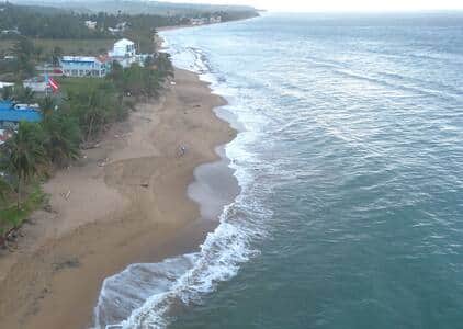 Aerial picture of the beach  