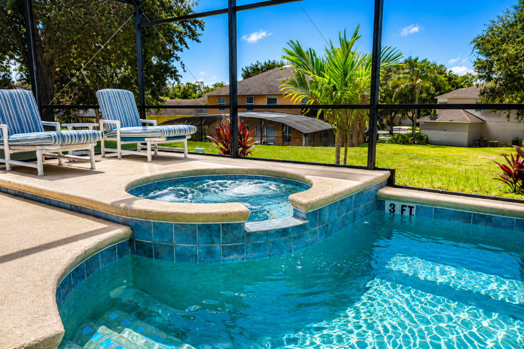 Pool close up on hot tub