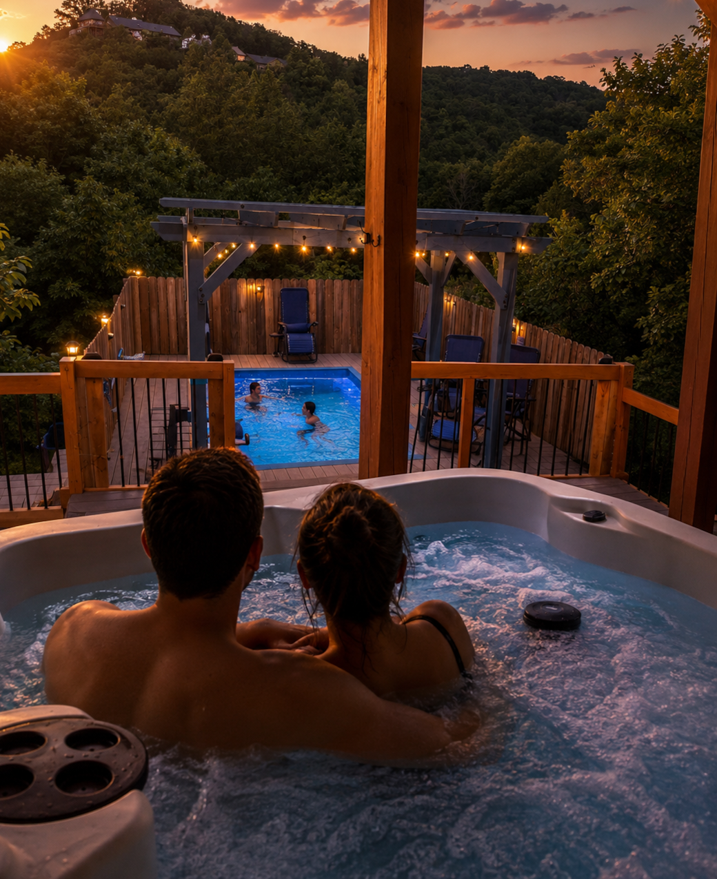 Pool Hottub224 Sunset