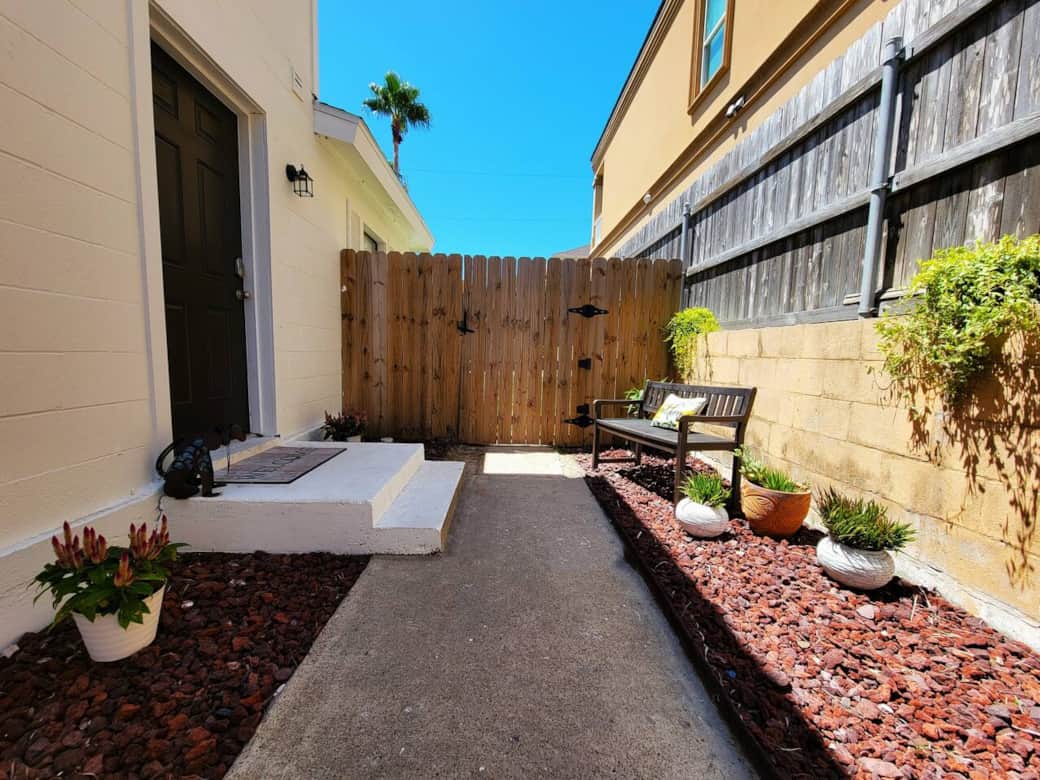 This is your front door and next to it is your entrance to your private pool and beautiful backyard.