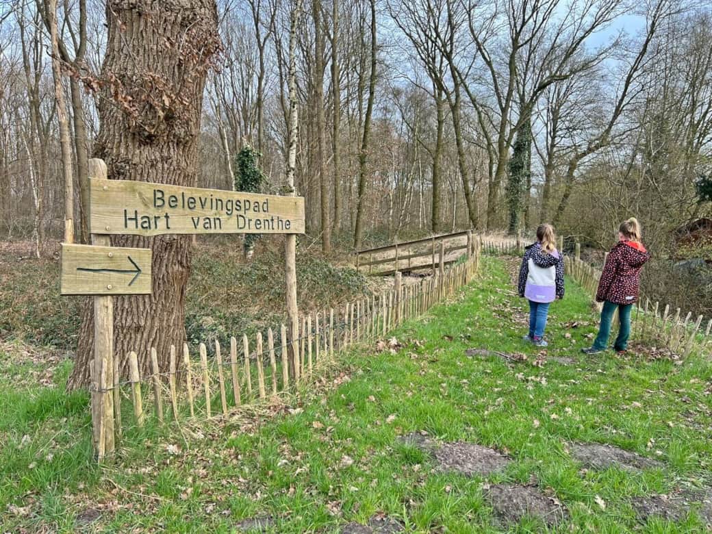 Boompje klimmen, hutten bouwen, sporen zoeken of gewoon lekker genieten van de natuur, dat kan op het belevingspad Hart van Drenthe aan het begin van het park. Boompje klimmen, hutten bouwen, sporen zoeken of gewoon lekker genieten van de natuur, dat kan op het belevingspad Hart van Drenthe aan het begin van het park.