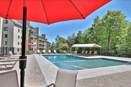 In the summer the saltwater outdoor pool is refreshing!