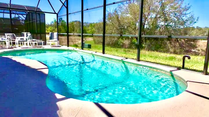 Plenty of space around the pool for relaxing