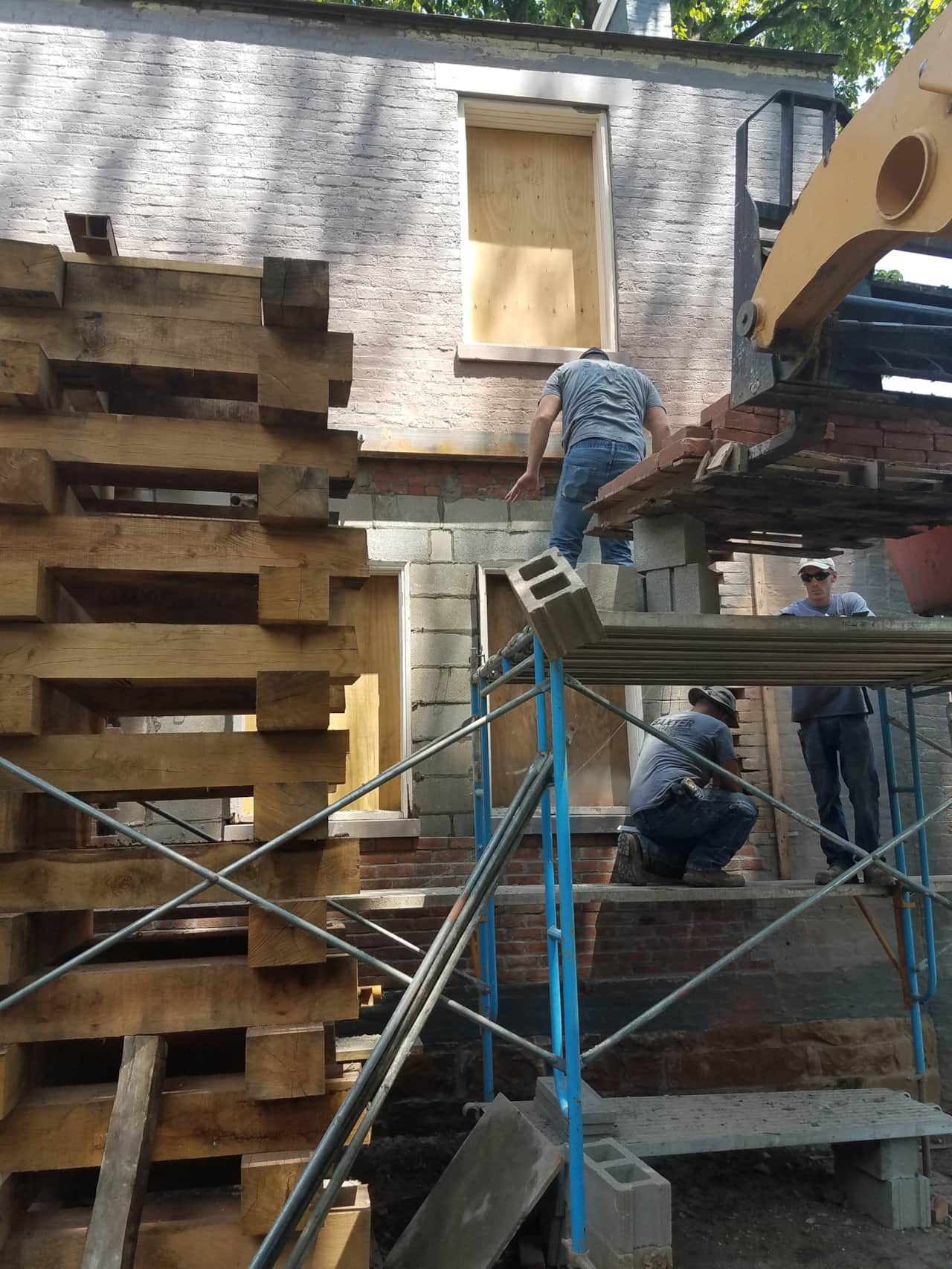 Major exterior masonry repair