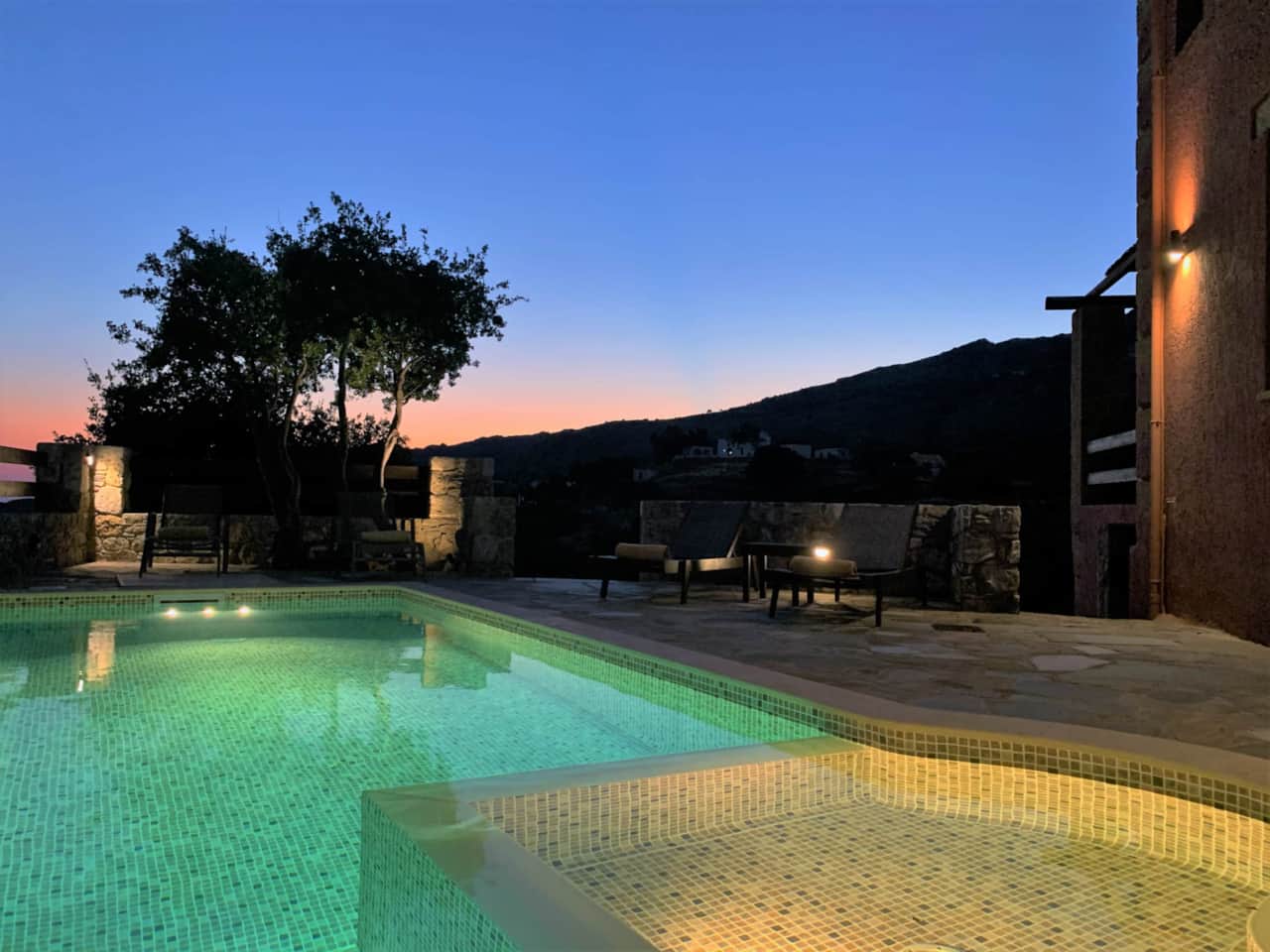 Swimming Pool At Night