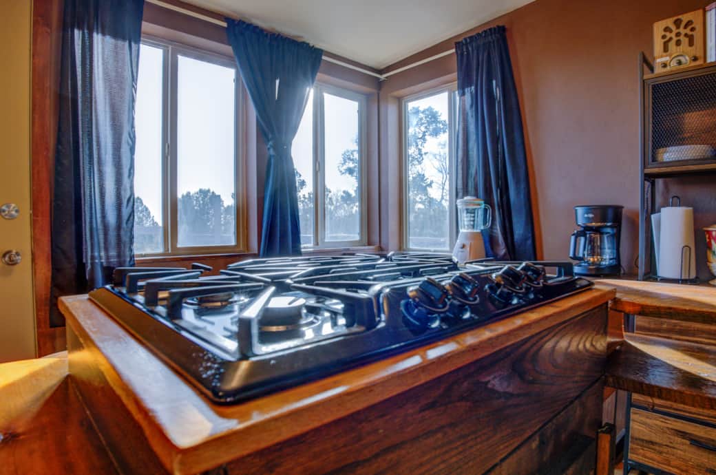 Custom propane stove, coffee maker, and blender