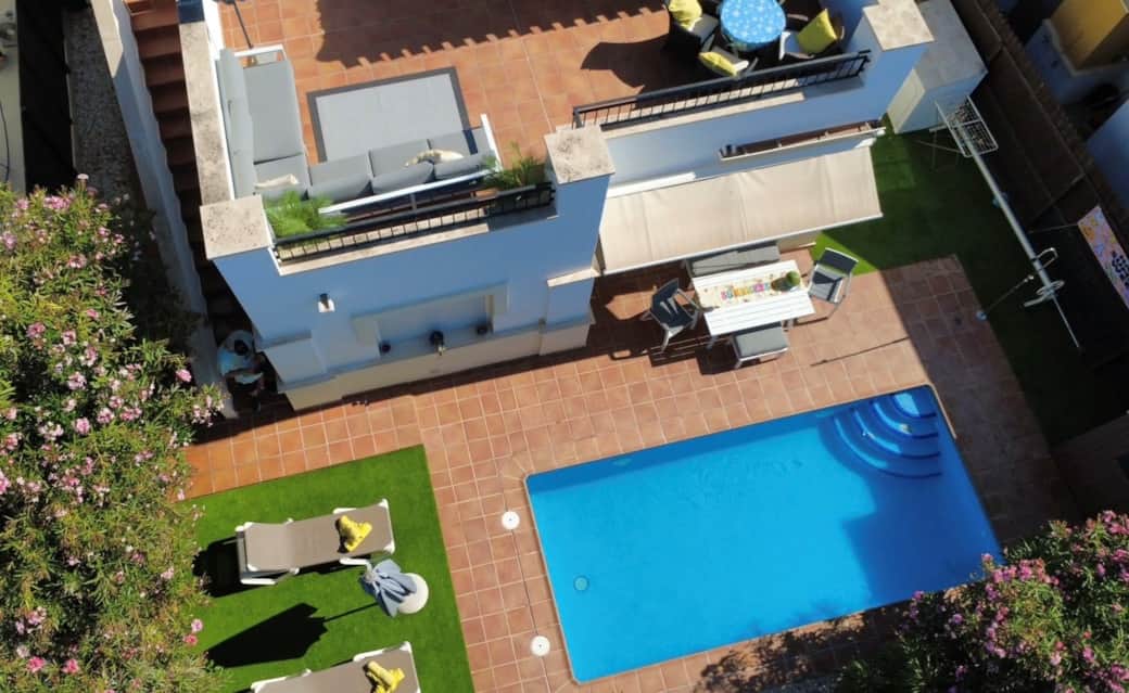 Villa rosa aerial pool and roof terrace Villa rosa aerial pool and roof terrace