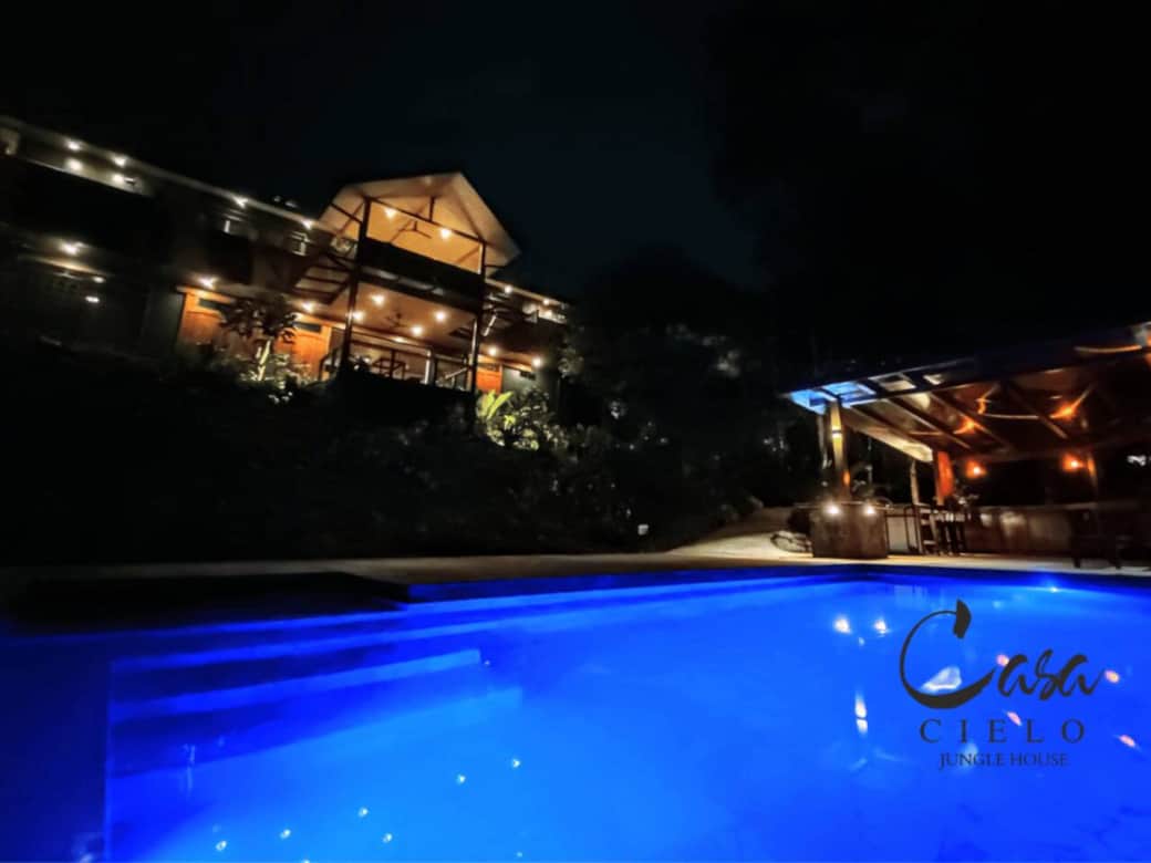 Night time at Casa Cielo Jungle House