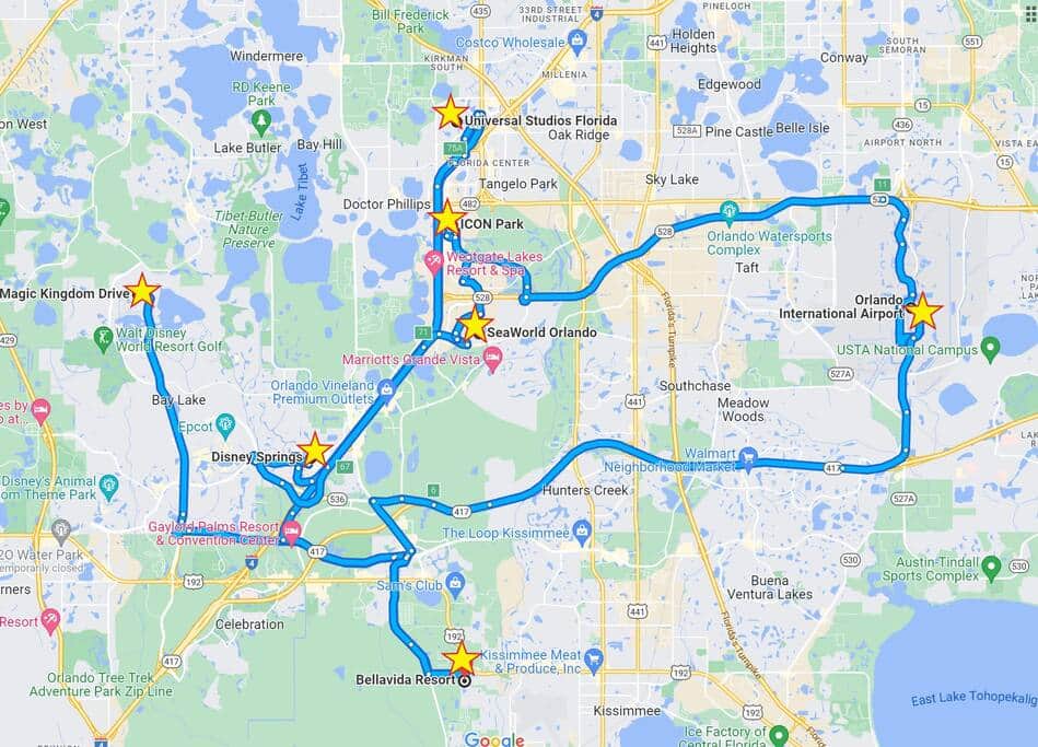 House Location to Attractions