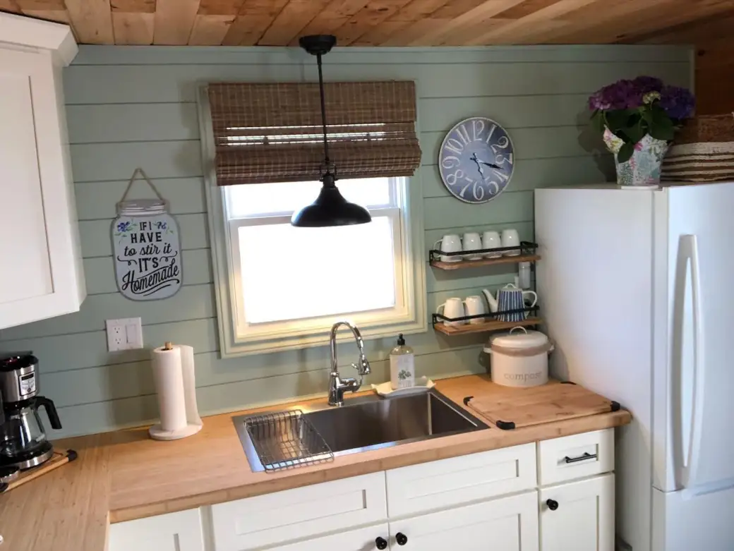 Kitchen sink and window