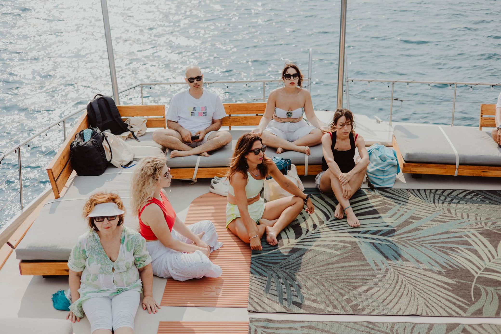 Yoga on the boat