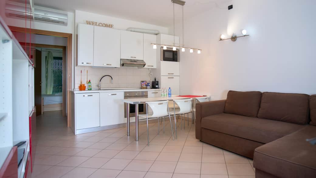 Living room with sofa bed