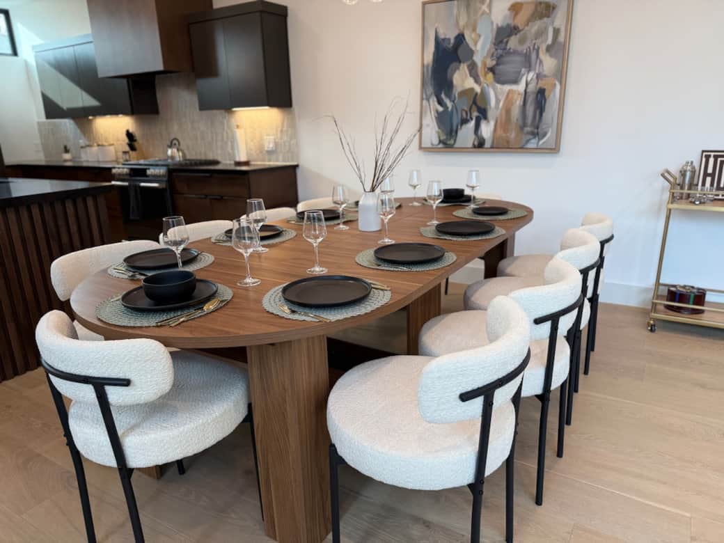 Dining table that extends to 12