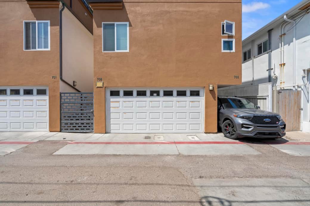 Belmont beach house exterior mission beach garage