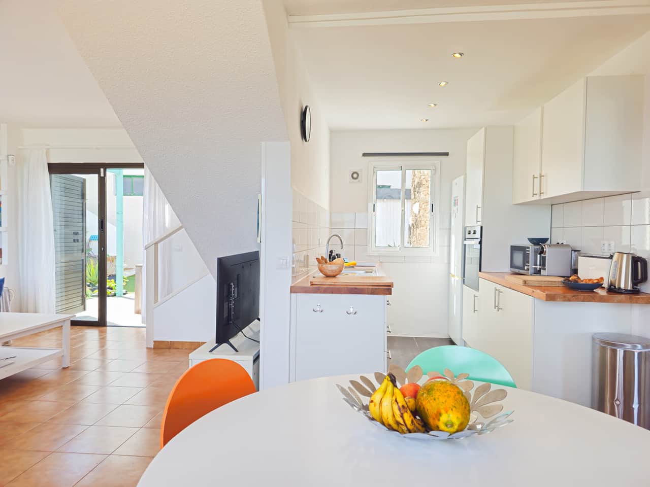 Living room and kitchen