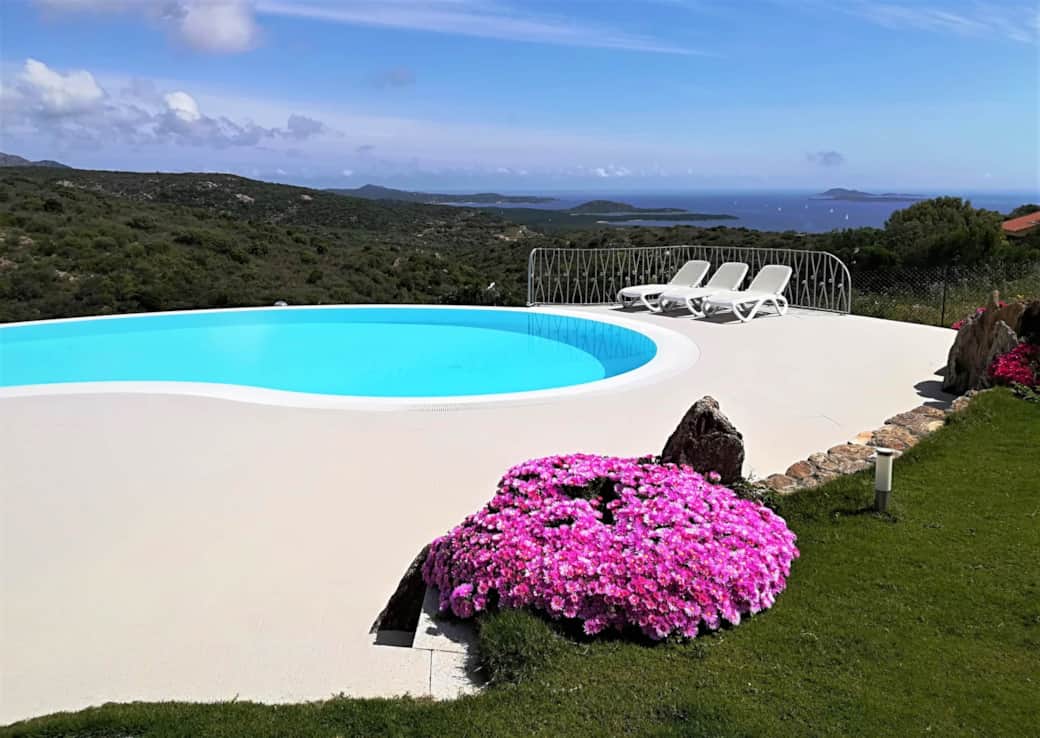 Villa Sardinia pool seaview